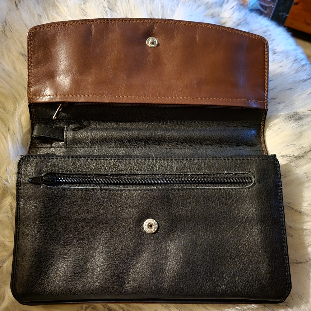 Derek Alexander Two Tone Wristlet / Clutch.